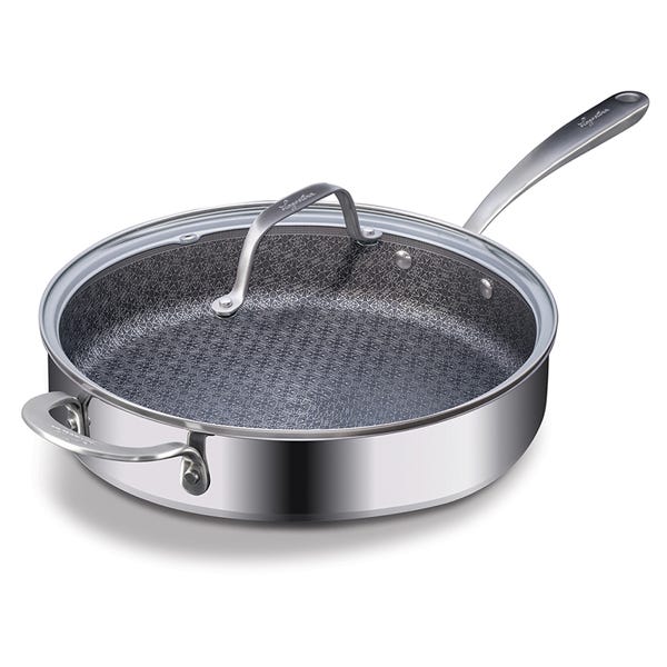 Lot poêle 24 cm et sauteuse 28 cm avec couvercle induction antiadhésif  ultra résistant queue inox fabriquée en France - Tom Press