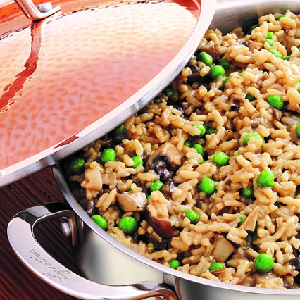 Mushroom Risotto with Peas