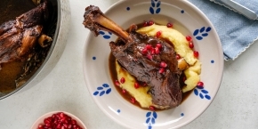 Braised Lamb Shanks with Creamy Polenta
