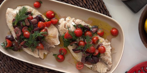 Mediterranean Steamed Fish with Warm Potato Salad