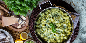 Fresh Herb Ricotta and Pistachio Pesto Gnocchi