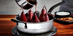 Red Wine Poached Pears