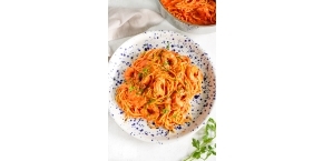 Spaghetti with Shrimp & Vodka Sauce