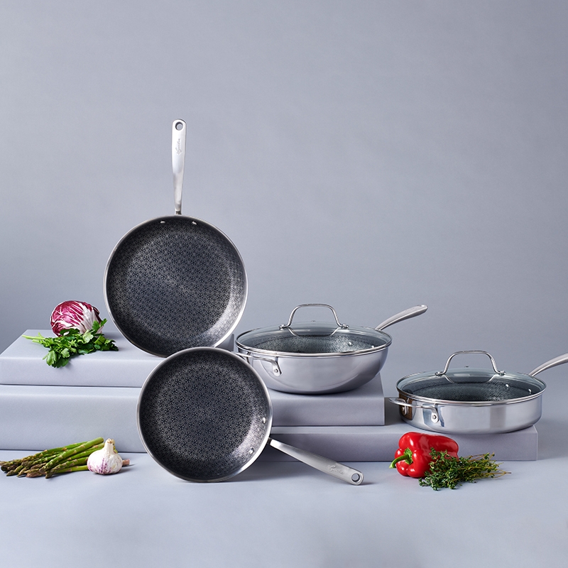 Wok inox 36 cm LAGOSTINA - E+ Électroménager